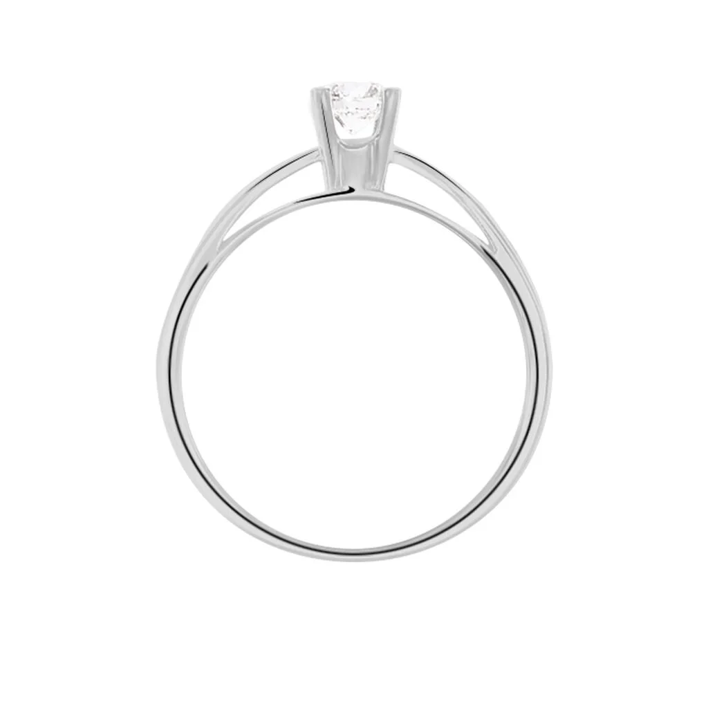 Histoire D'Or Bague Solitaire Celina Or Blanc Diamant – Image 3