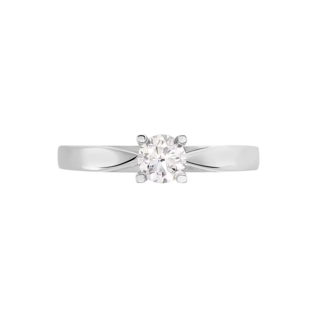 Histoire D'Or Bague Solitaire Celina Or Blanc Diamant – Image 2