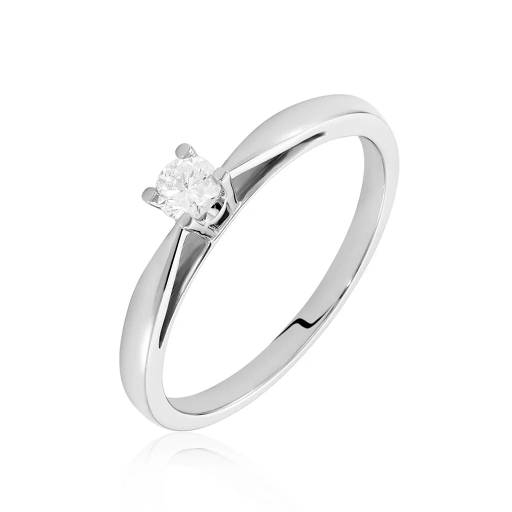 Histoire D'Or Bague Solitaire Celina Or Blanc Diamant