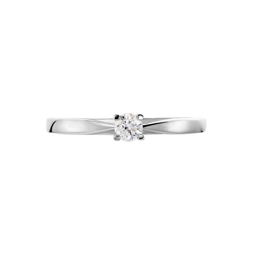 Histoire D'Or Bague Solitaire Celina Or Blanc Diamant – Image 2