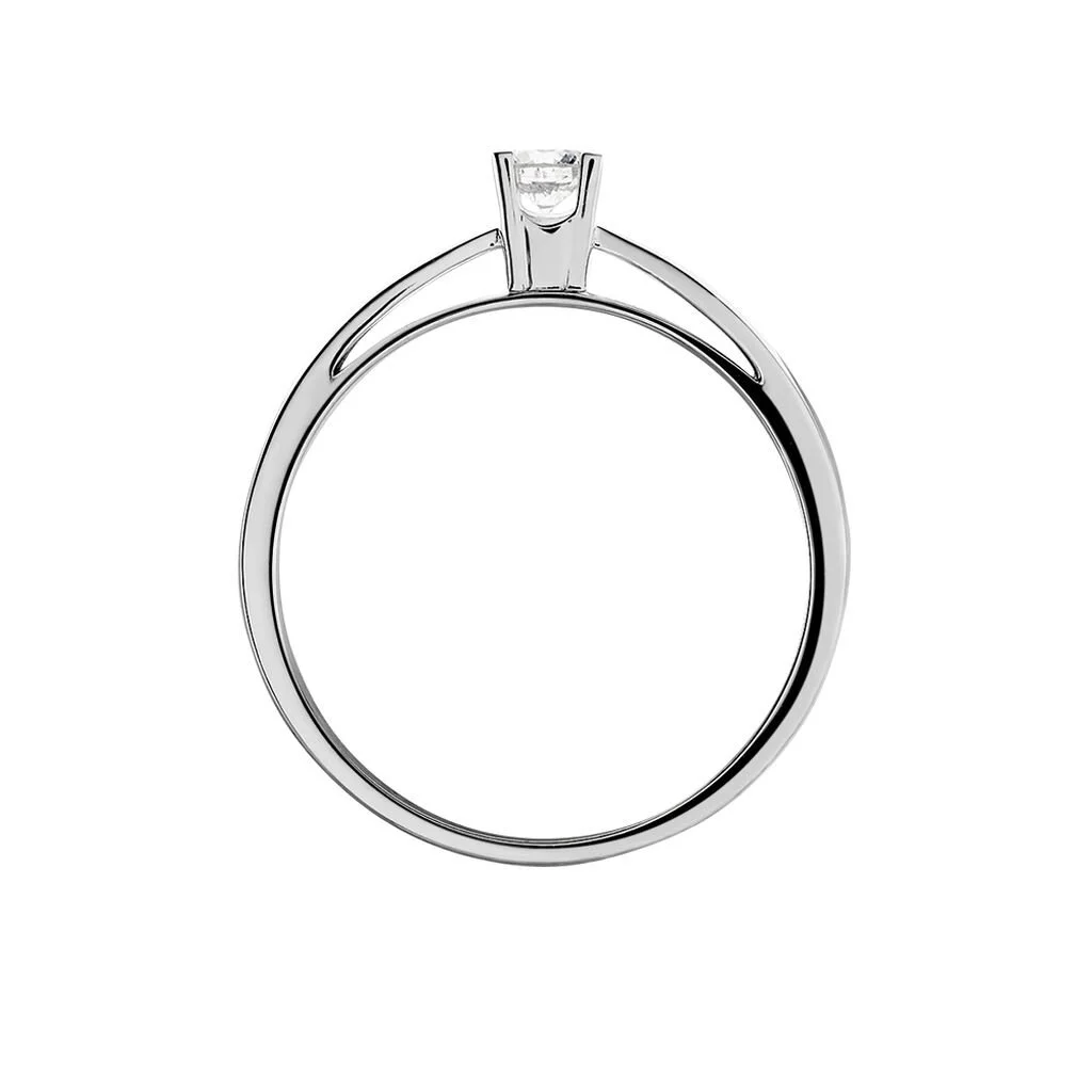 Histoire D'Or Bague Solitaire Celina Or Blanc Diamant – Image 3