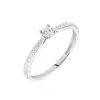 Histoire D'Or Bague Solitaire Laetitia Or Blanc Diamant