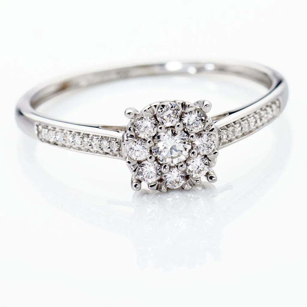 Histoire D'Or Bague Cilka Or Blanc Diamant – Image 4