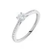 Histoire D'Or Bague Solitaire Laetitia Or Blanc Diamant Synthetique