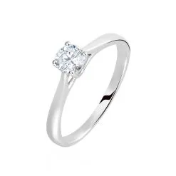Histoire D'Or Bague Solitaire Fiona Or Blanc Diamant Synthetique