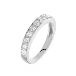 Histoire D'Or Alliance Valentine Or Blanc Diamant Synthetique