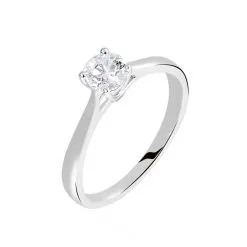 Histoire D'Or Bague Solitaire Fiona Or Blanc Diamant Synthetique