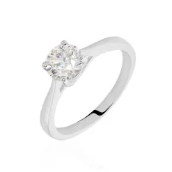Histoire D'Or Bague Solitaire Fiona Or Blanc Diamant Synthetique