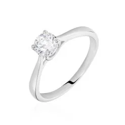 Histoire D'Or Bague Solitaire Fiona Or Blanc Diamant Synthetique