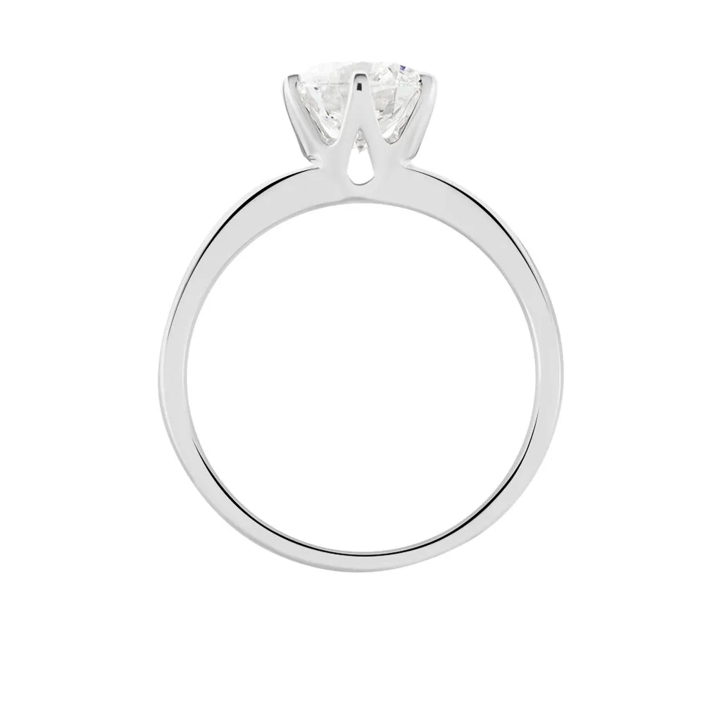 Histoire D'Or Bague Solitaire Natalia Or Blanc Diamant Synthetique – Image 3