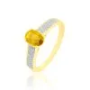 Histoire D'Or Bague Crista Or Jaune Citrine Et Diamant