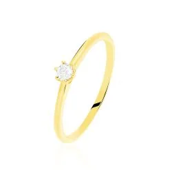Histoire D'Or Bague Solitaire Annelies Or Jaune Diamant