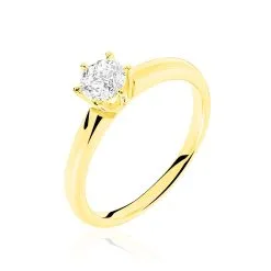 Histoire D'Or Bague Solitaire Venda Or Jaune Diamant