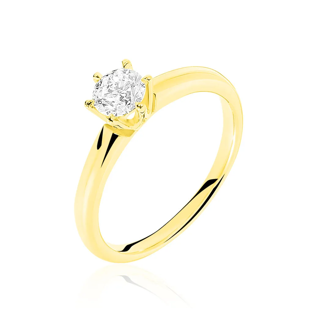Histoire D'Or Bague Solitaire Venda Or Jaune Diamant