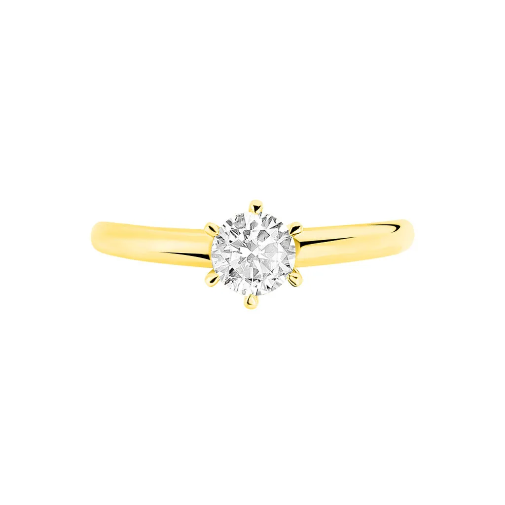 Histoire D'Or Bague Solitaire Venda Or Jaune Diamant – Image 2
