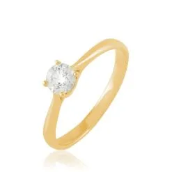 Histoire D'Or Bague Solitaire Collection Victoria Or Jaune Diamant
