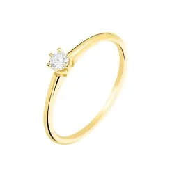 Histoire D'Or Bague Solitaire Samantha Or Jaune Diamant
