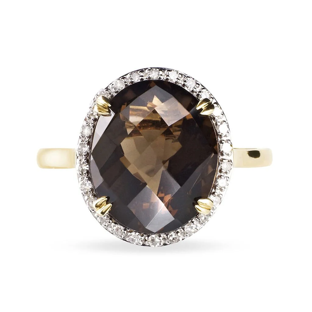 Histoire D'Or Bague Anna Or Jaune Quartz Et Diamant – Image 2