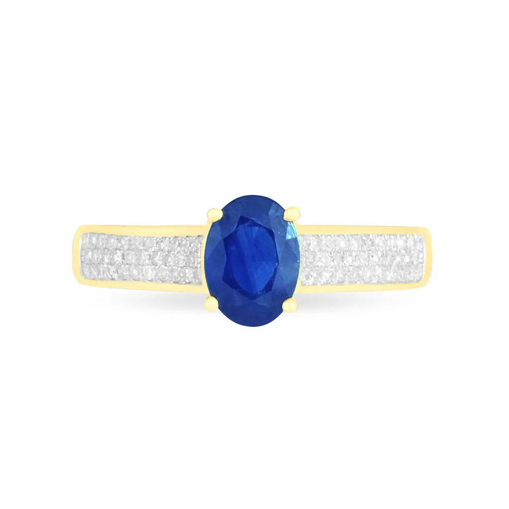 Histoire D'Or Bague Crista Or Jaune Saphir Et Diamant – Image 2