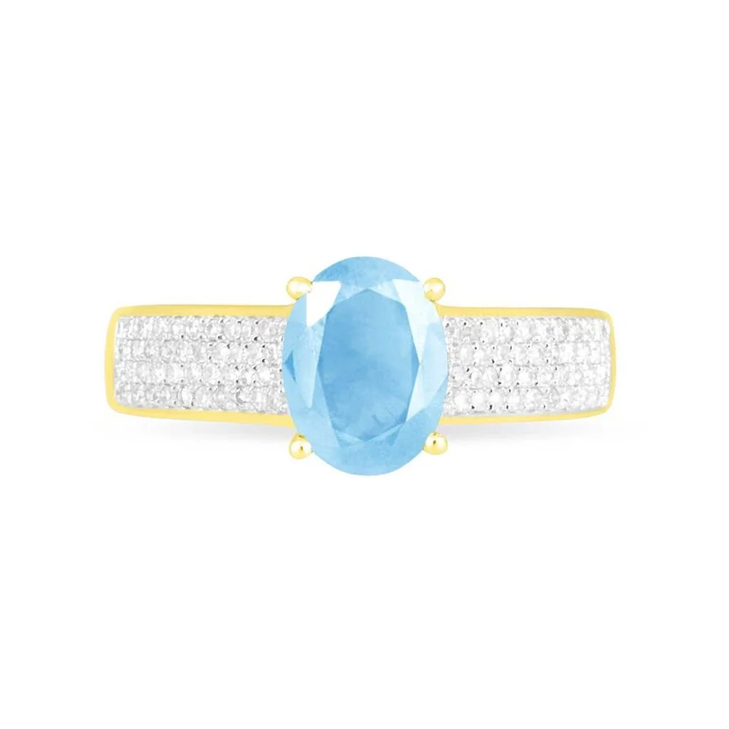 Histoire D'Or Bague Crista Or Jaune Topaze Et Diamant – Image 2