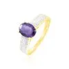 Histoire D'Or Bague Crista Or Jaune Amethyste Et Diamant