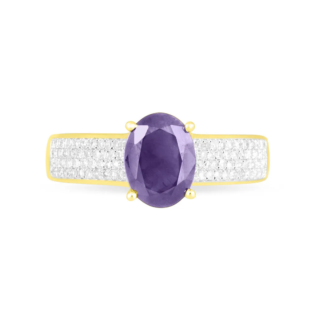 Histoire D'Or Bague Crista Or Jaune Amethyste Et Diamant – Image 2