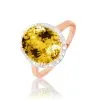 Histoire D'Or Bague Anna Or Rose Citrine Et Diamant
