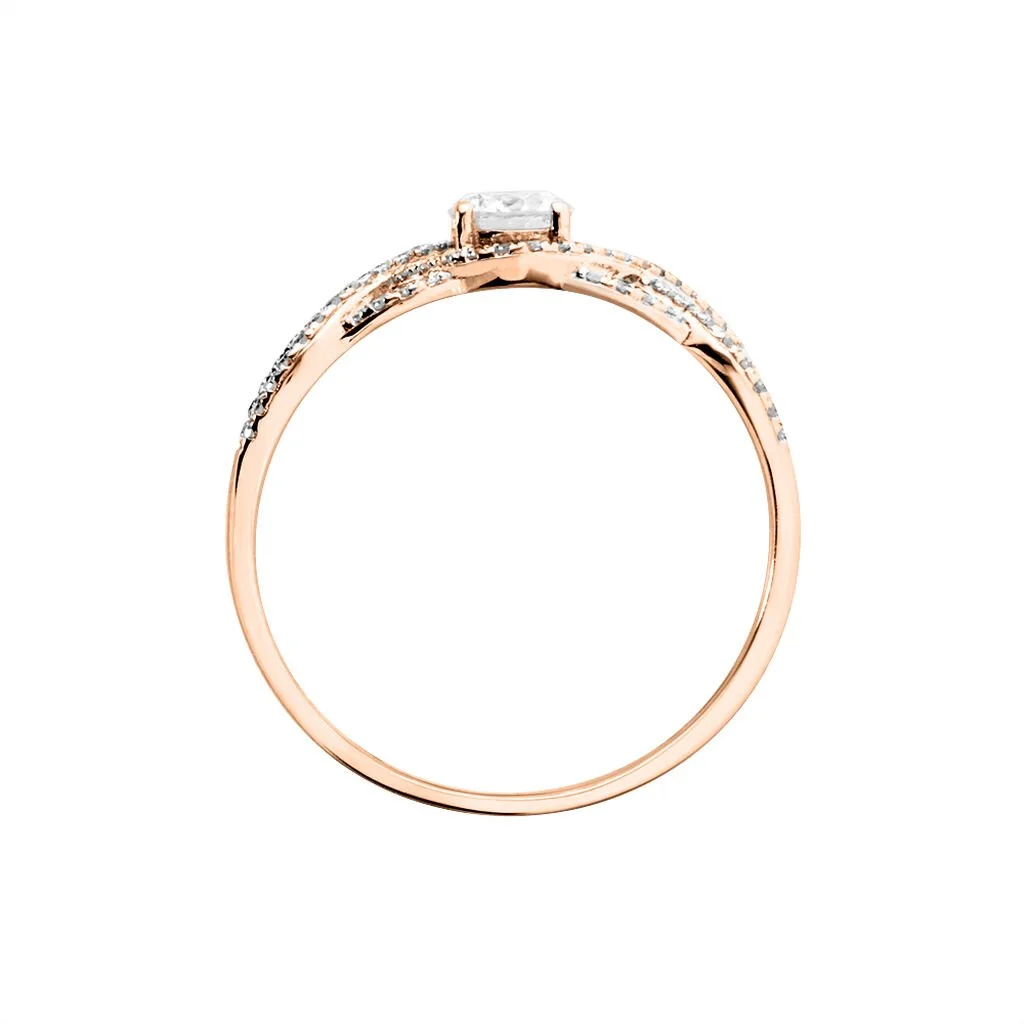 Histoire D'Or Bague Solitaire Liora Or Rose Diamant – Image 2