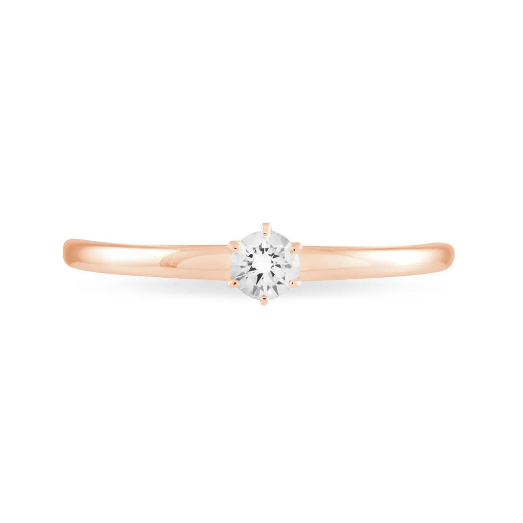 Histoire D'Or Bague Solitaire Natalia Or Rose Diamant – Image 2