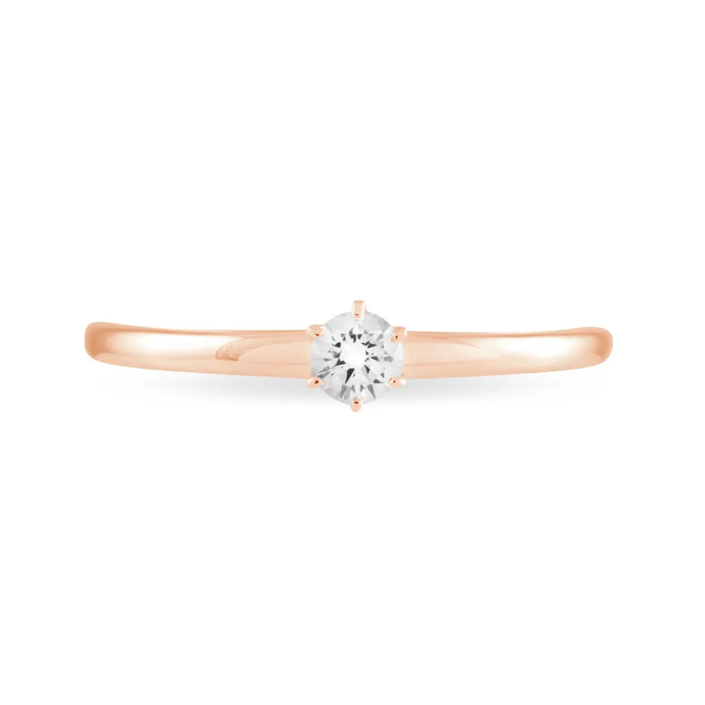 Histoire D'Or Bague Solitaire Natalia Or Rose Diamant – Image 2