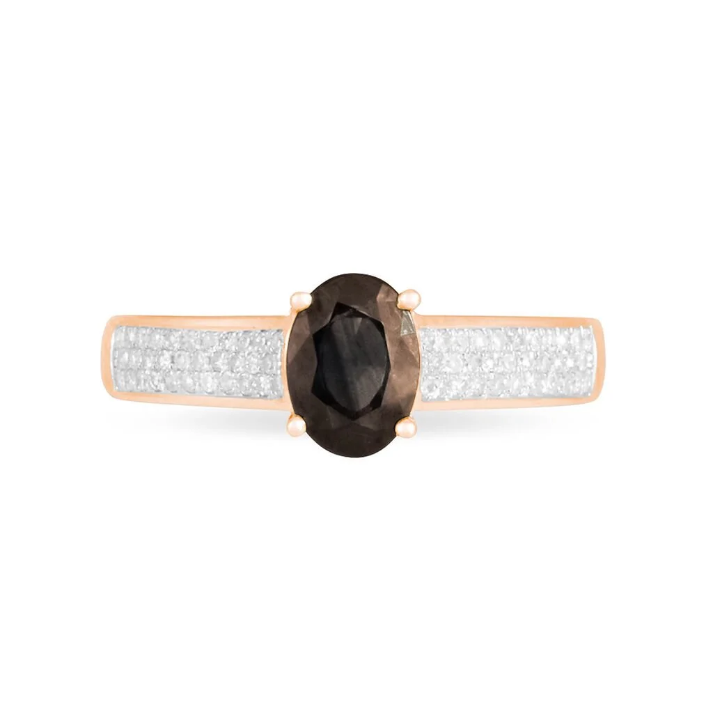 Histoire D'Or Bague Crista Or Rose Quartz Et Diamant – Image 2
