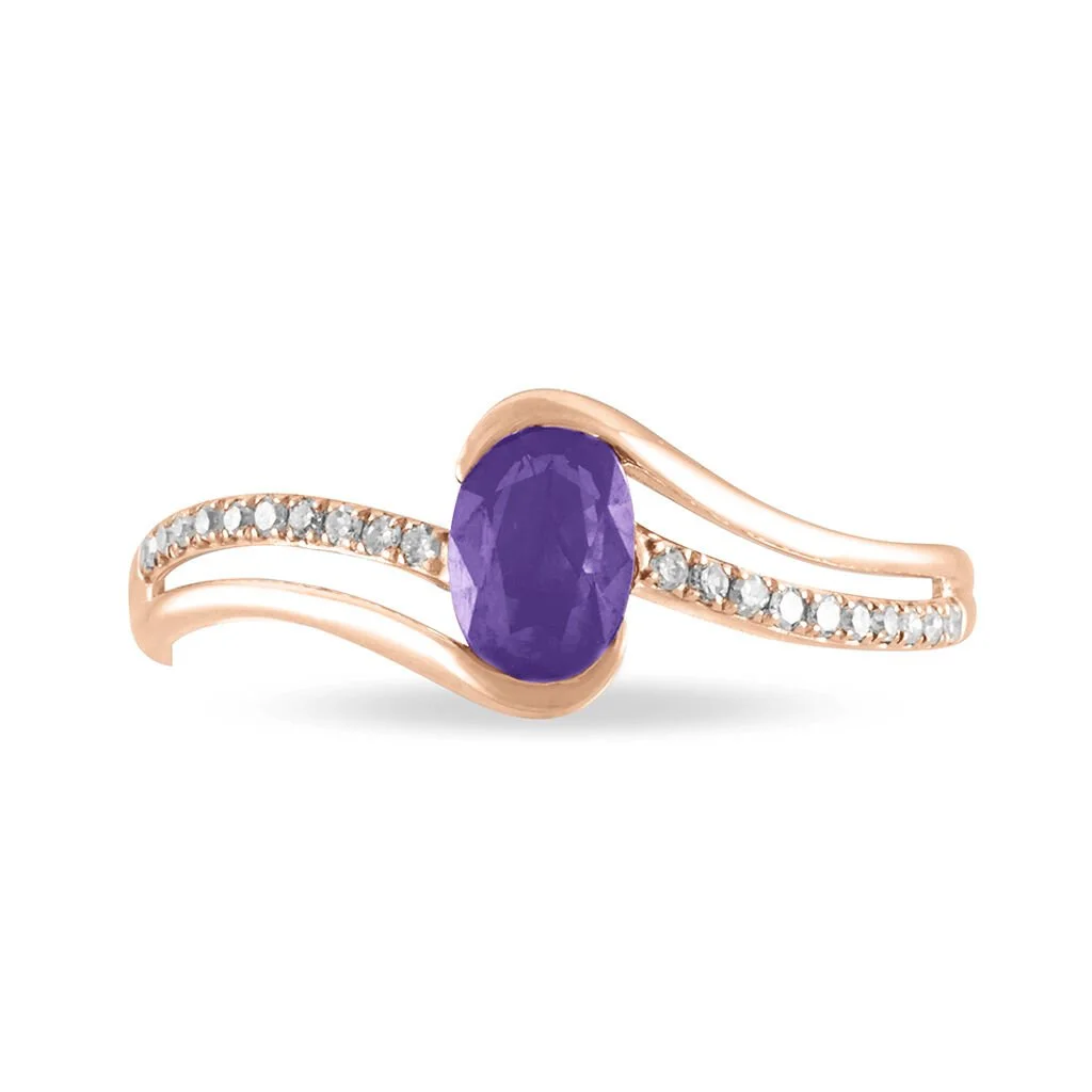 Histoire D'Or Bague Anja Or Rose Amethyste Et Diamant – Image 2