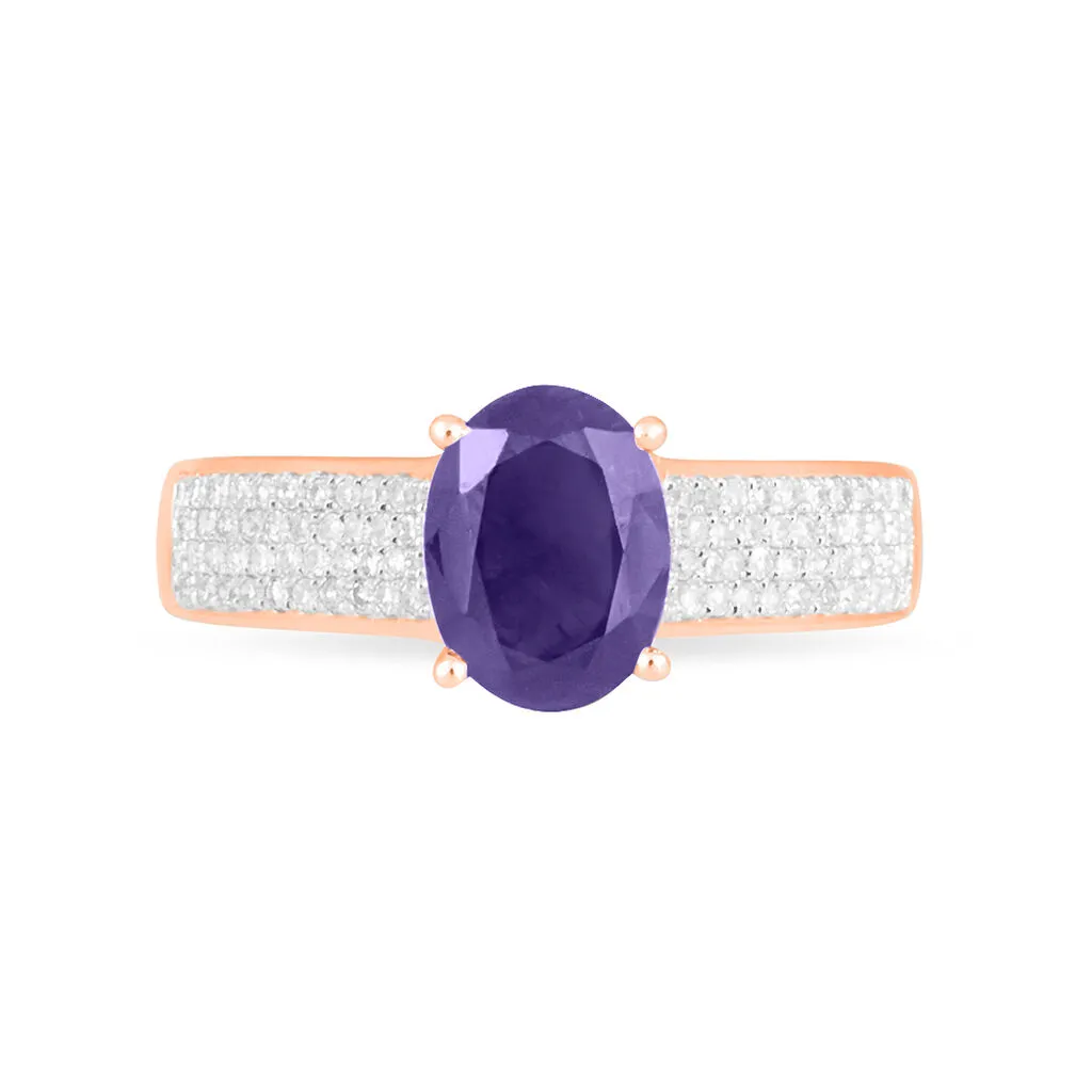Histoire D'Or Bague Crista Or Rose Amethyste Et Diamant – Image 2