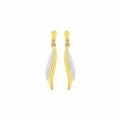 Robbez Masson Boucles D'oreilles En Plaqué Or Et Plaqué Or Jaune