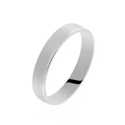 Histoire D'Or Alliance Padarge Ruban Plat Palladium Blanc