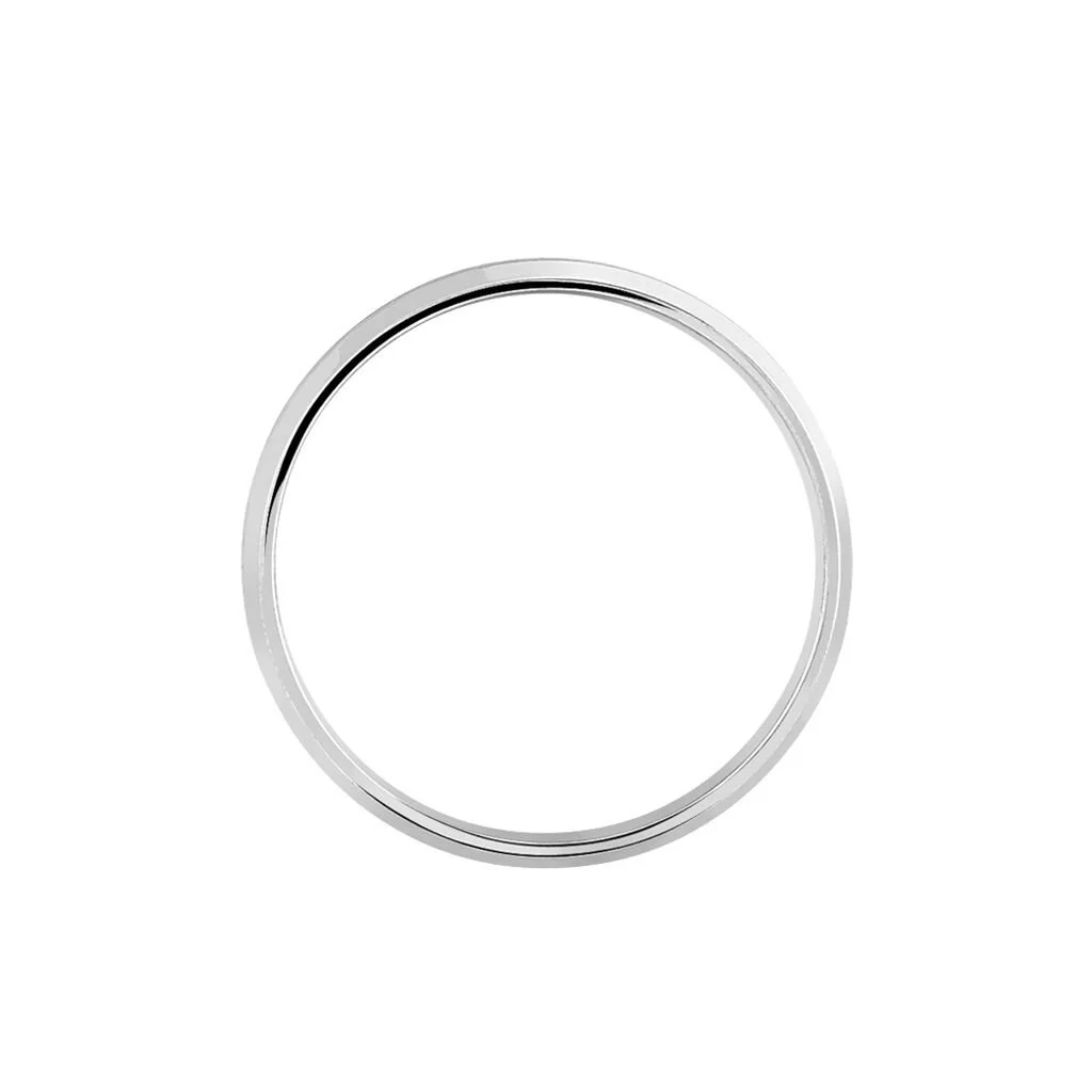 Histoire D'Or Alliance Ruban Mat Et Billant Biseautee Palladium Blanc – Image 3