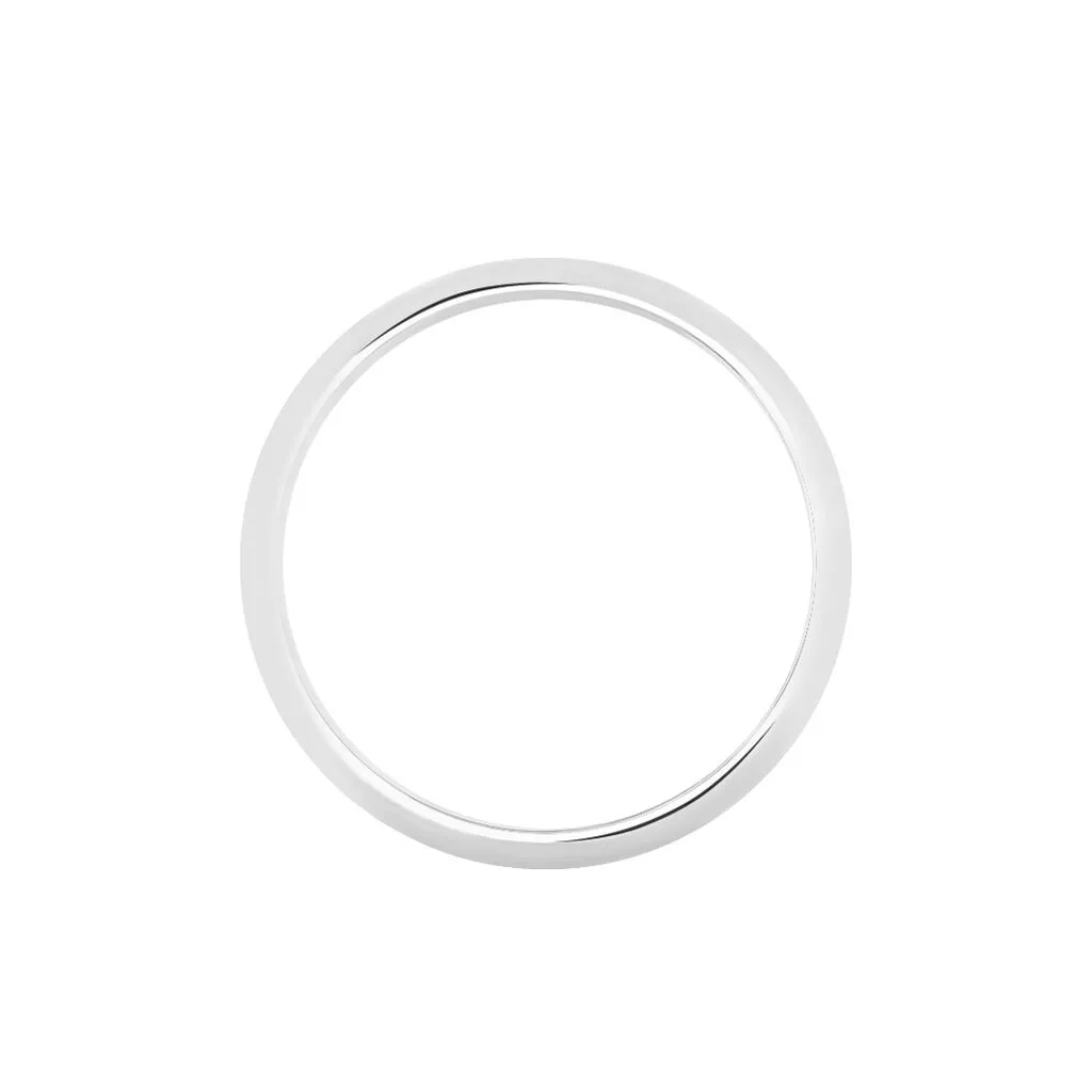 Histoire D'Or Alliance Athena Demi Jonc Classique Palladium Blanc – Image 3
