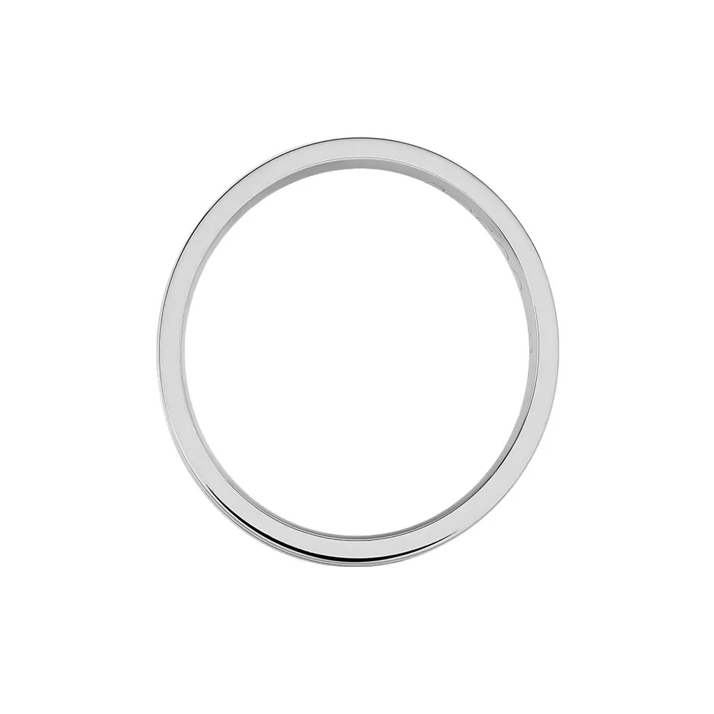 Histoire D'Or Alliance Navid Ruban Plat Palladium Blanc – Image 3