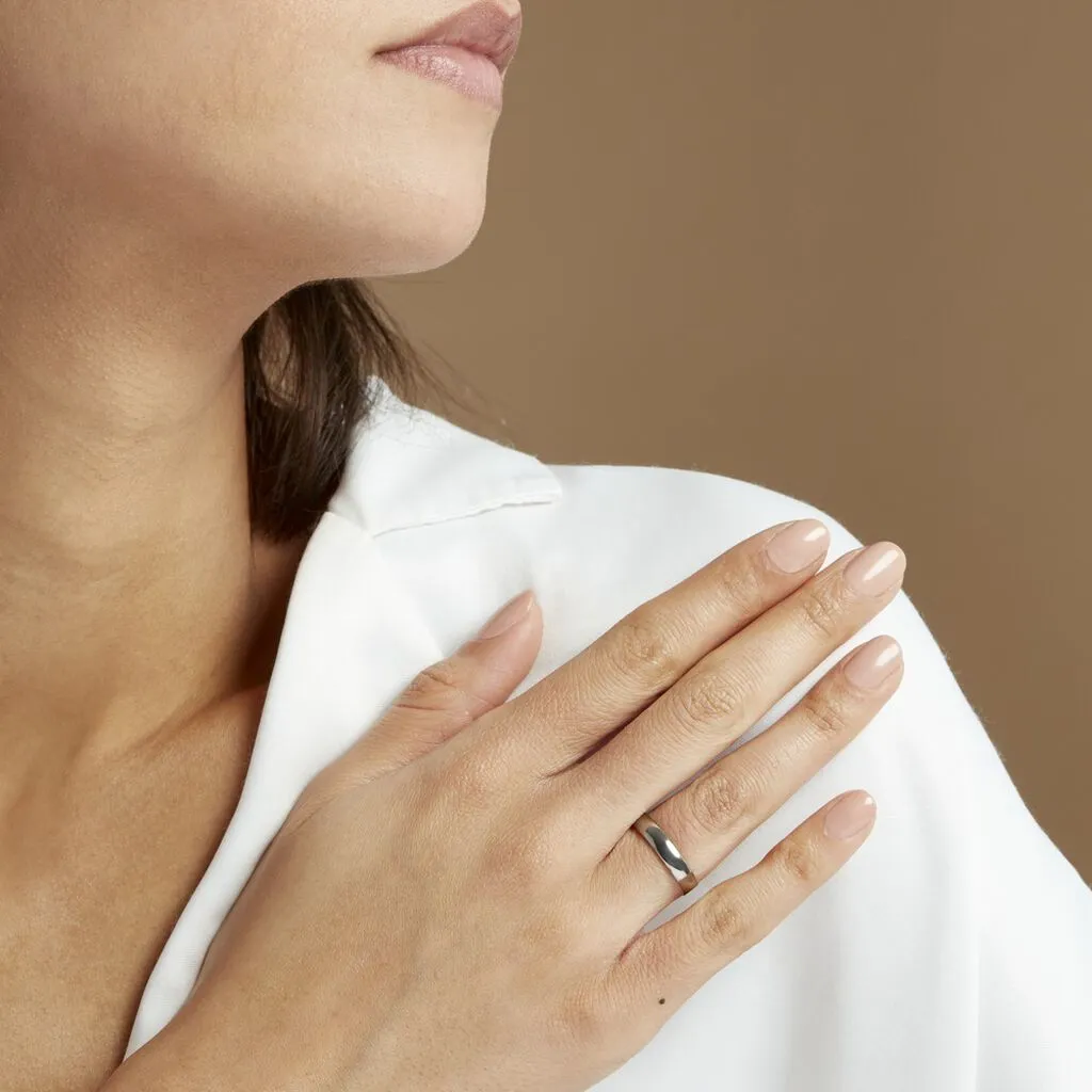 Histoire D'Or Alliance Apollos Demi Jonc Confort Palladium Blanc – Image 4