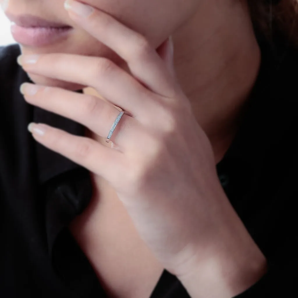 Histoire D'Or Alliance Collection Juliette Platine Blanc Diamant – Image 4