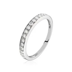 Histoire D'Or Demi Alliance Juliette Platine Blanc Diamant