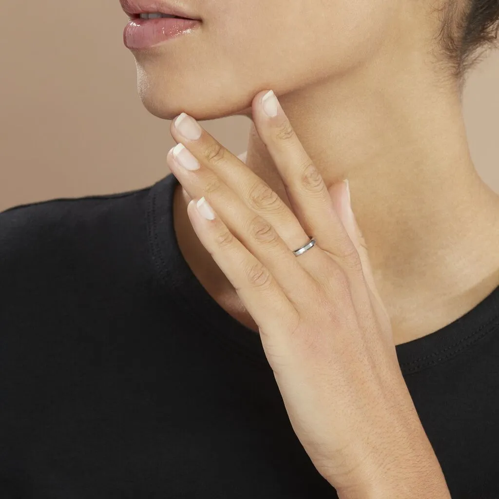 Histoire D'Or Alliance Pholos Ruban Plat Platine Blanc – Image 4