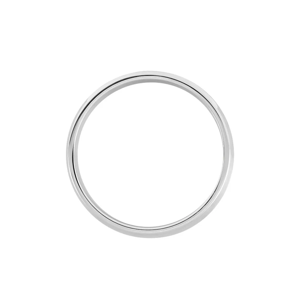 Histoire D'Or Alliance Pholos Ruban Plat Platine Blanc – Image 3