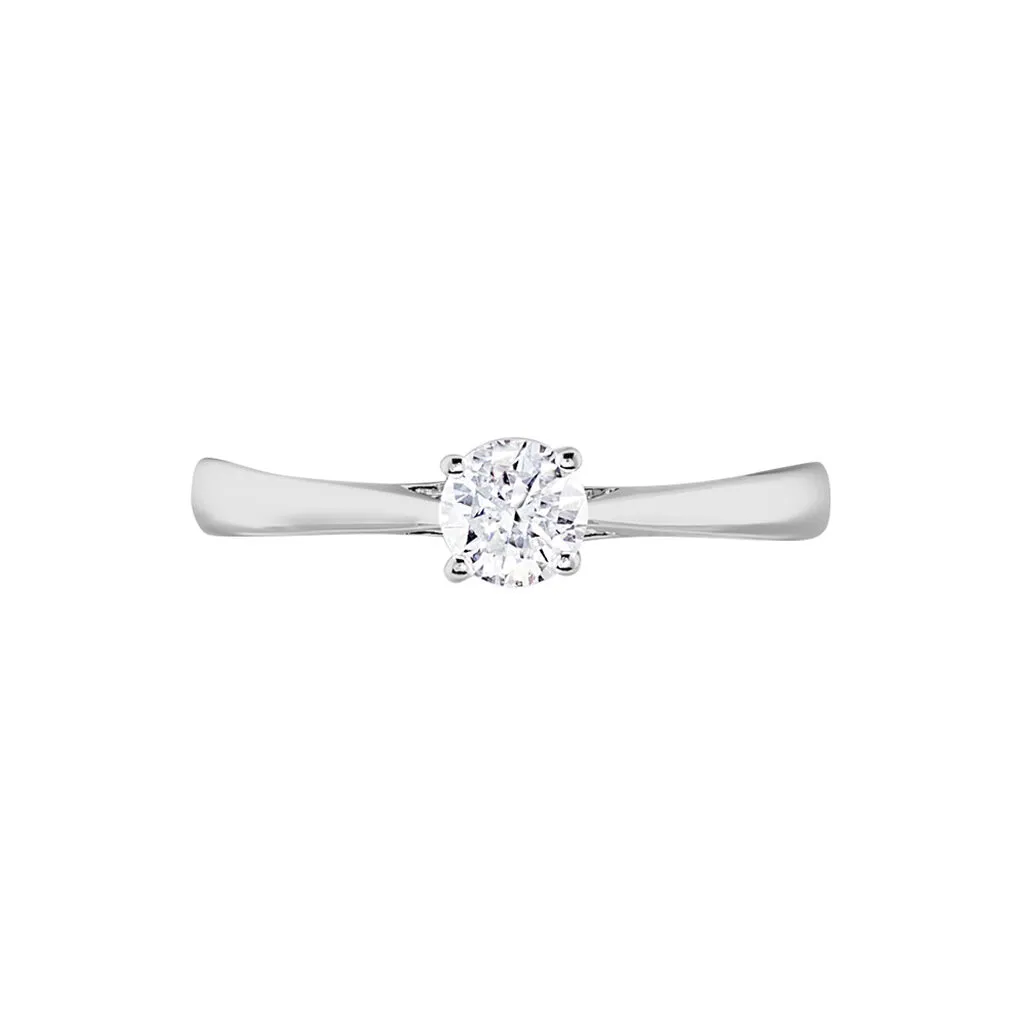 Histoire D'Or Bague Solitaire Victoria Platine Blanc Diamant – Image 2