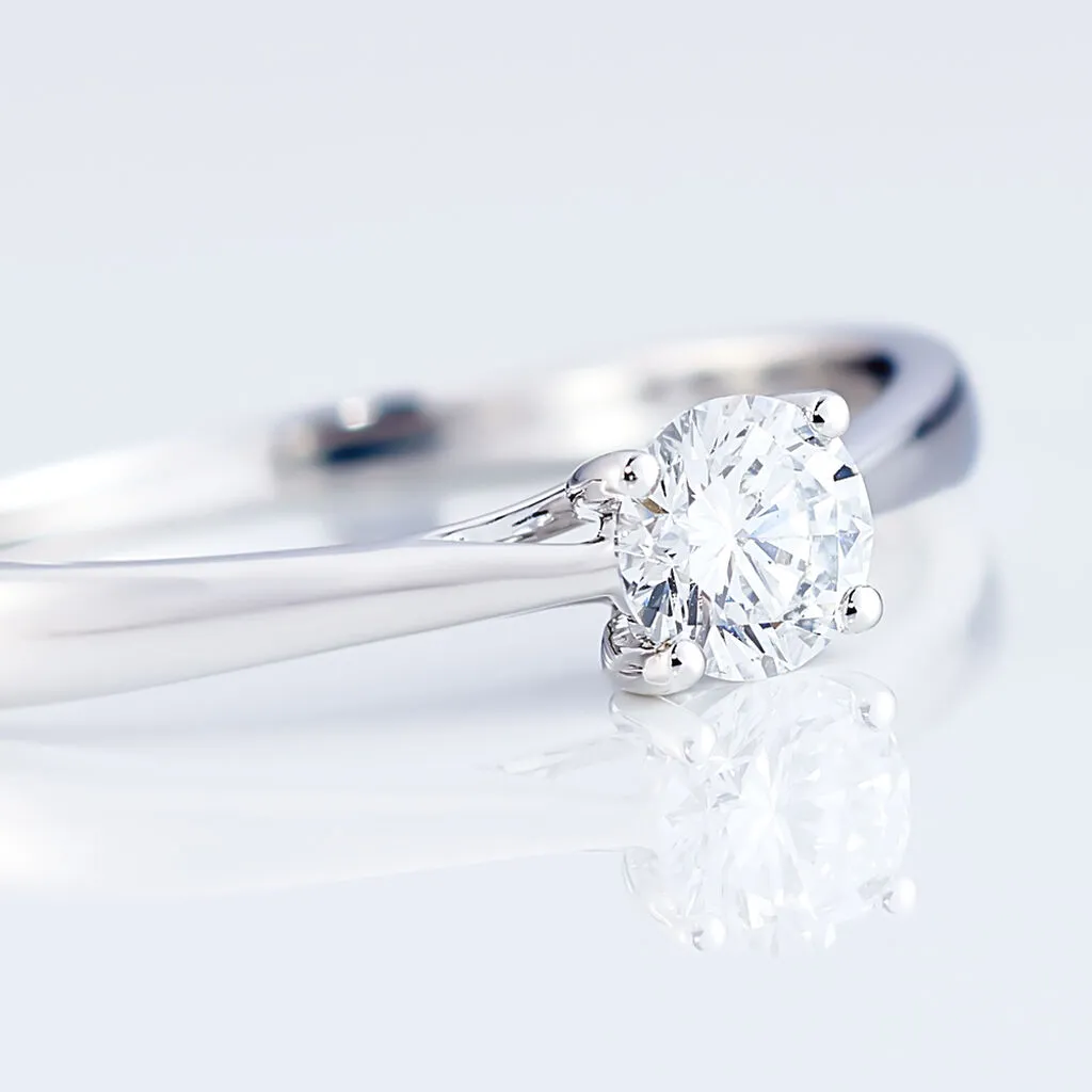 Histoire D'Or Bague Solitaire Victoria Platine Blanc Diamant – Image 4