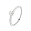Histoire D'Or Bague Solitaire Natalia Pl Platine Blanc Diamant
