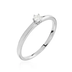 Histoire D'Or Solitaire Natalia Platine Blanc Diamant