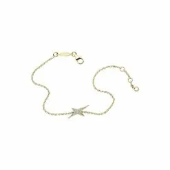 Bracelet Mauboussin French Valentine En Or Jaune Et Diamants 0.036ct