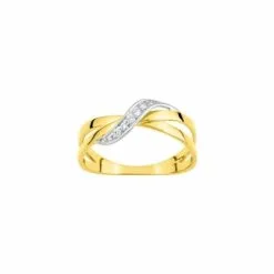 Robbez Masson Bague En Plaqué Or Jaune Et Oxyde De Zirconium