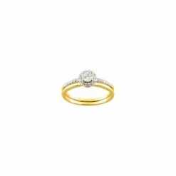 Robbez Masson Bague En Plaqué Or, Rhodium Et Oxydes De Zirconium